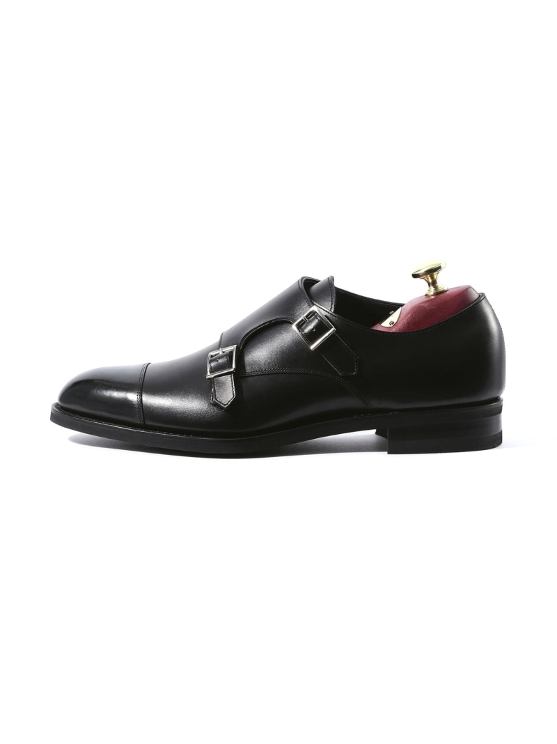 【源四郎ラバー/GENSHIRO RUBBER】ダブルモンクストラップ 三陽山長 サンヨウヤマチョウ シューズ・靴 レースアップ・ドレスシューズ ブラック【送料無料】[ Fashion]