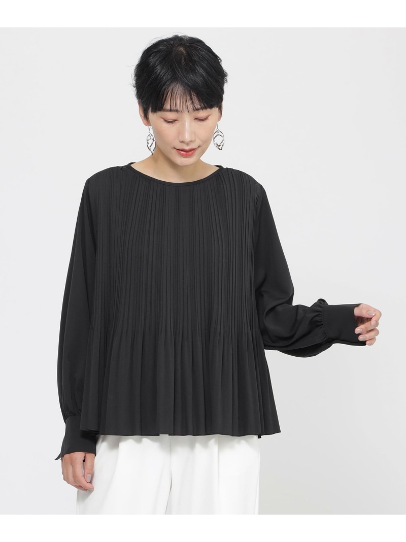 【SALE／22%OFF】【ウォッシャブル】デシンプリーツプルオーバーブラウス EVEX by KRIZIA エヴェックス バイ クリツィア トップス シャツ・ブラウス ブラック【RBA_E】【送料無料】[ Fashion] 16,170円
