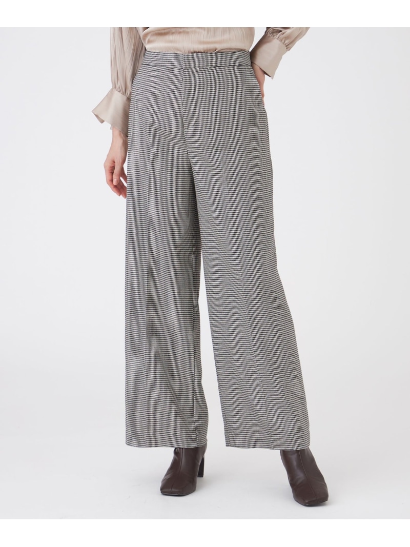 【SALE／28%OFF】ハウンドトゥースストレッチパンツ TRANS WORK トランスワーク パンツ その他のパンツ ブラック【RBA_E】【送料無料】[ Fashion] 15,246円