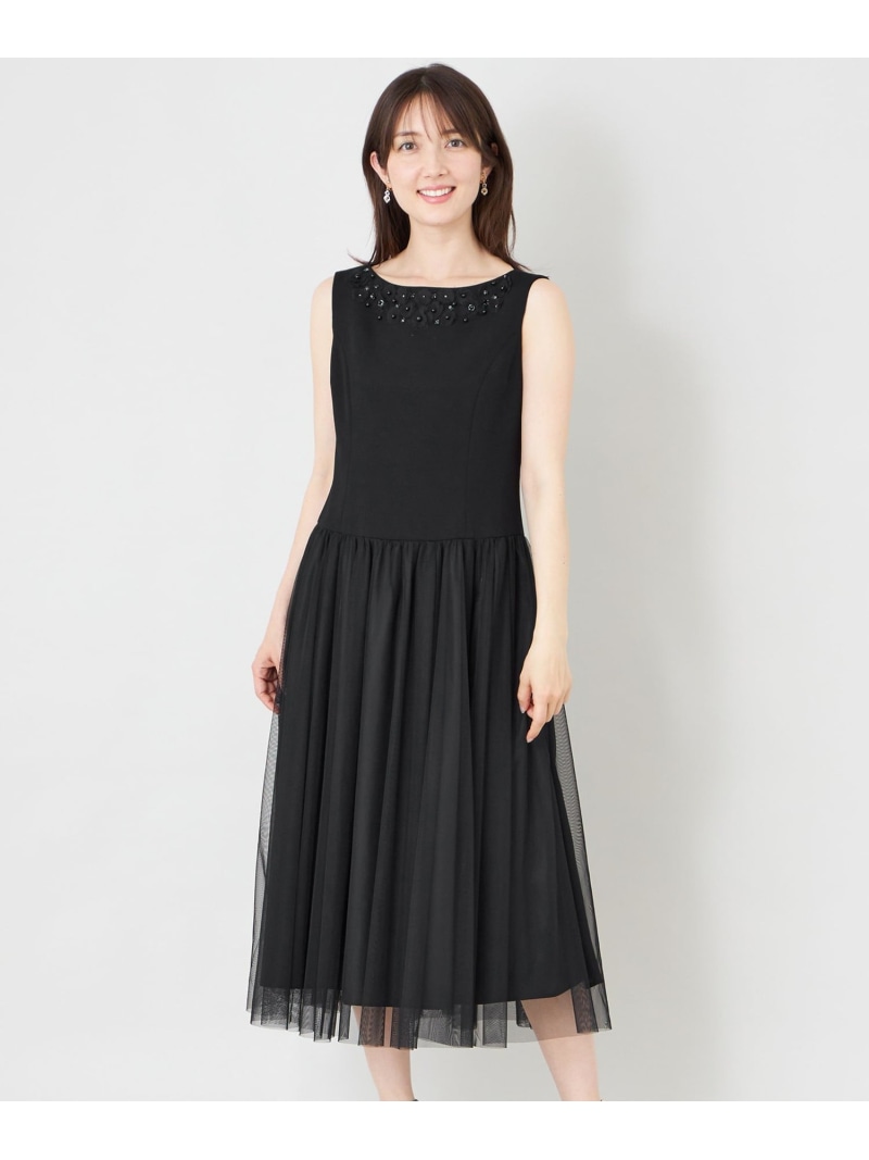 BOB\u0026PINK シャドウエアチュールアクセントワンピース TO BE CHIC トウ ビー 今めかしい 衣裳・御召しもの 御召しもの サクラ色 黒いこと【貨物輸送無料】[ Fashion]