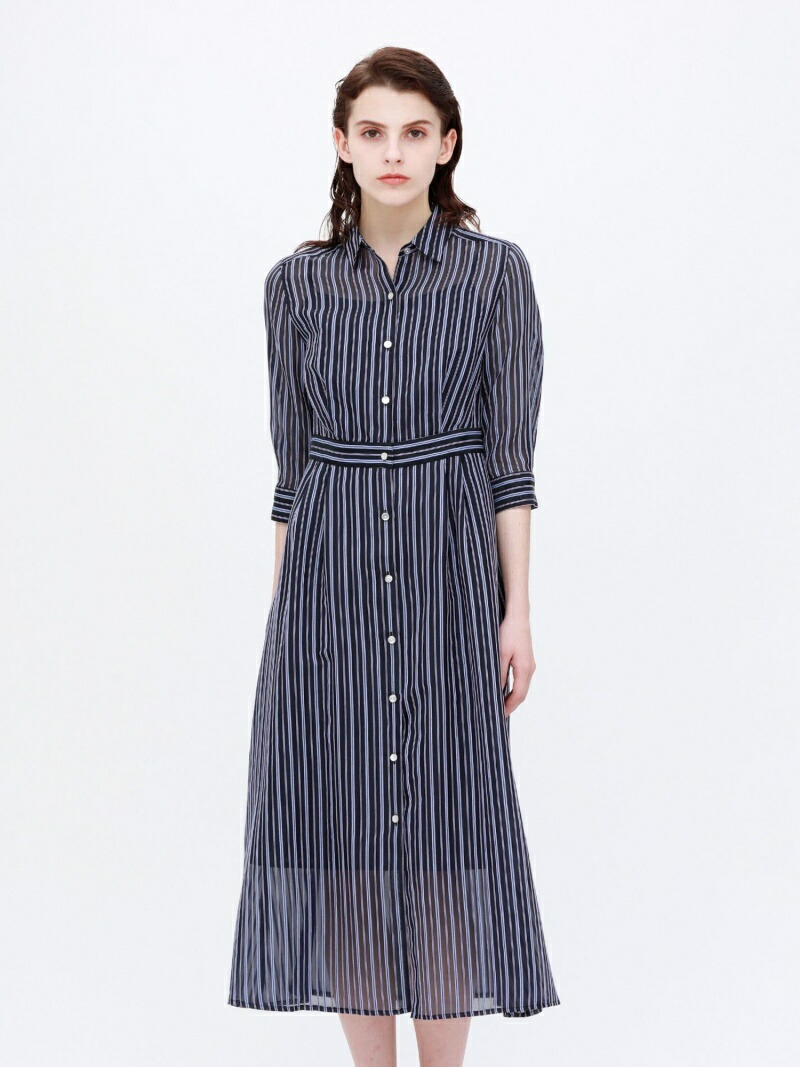品質が完璧 ラブレス Loveless ドレス Sale 37 Off シアーストライプ ワンピース Fashion ネイビー Rba E 送料無料 Rakuten シャツワンピース レディースファッション ワンピース