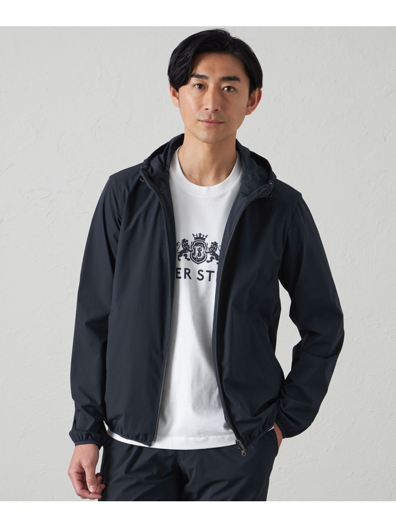 【SALE／44%OFF】【セットアップ対応可能】【ウォッシャブル】BEYONTECH ストレッチナイロンブルゾン BAKER STREET ベイカー・ストリート ジャケット・アウター ブルゾン・ジャンパー ネイビー【RBA_E】【送料無料】[ Fashion]