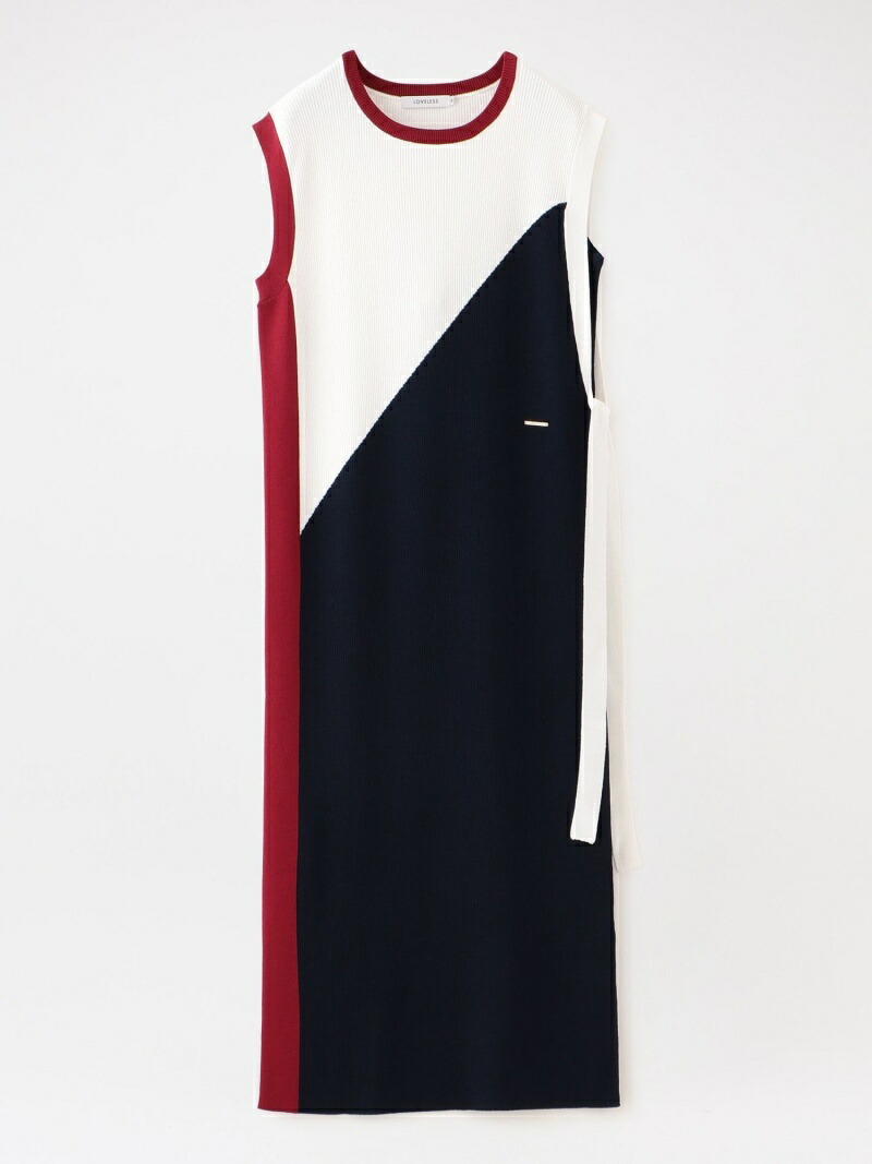 新品本物 カラーブロック ニットドレス Loveless ラブレス ワンピース シャツワンピース ネイビー ブラウン Rakuten Fashion 公式 Haringeylawcentre Org Uk