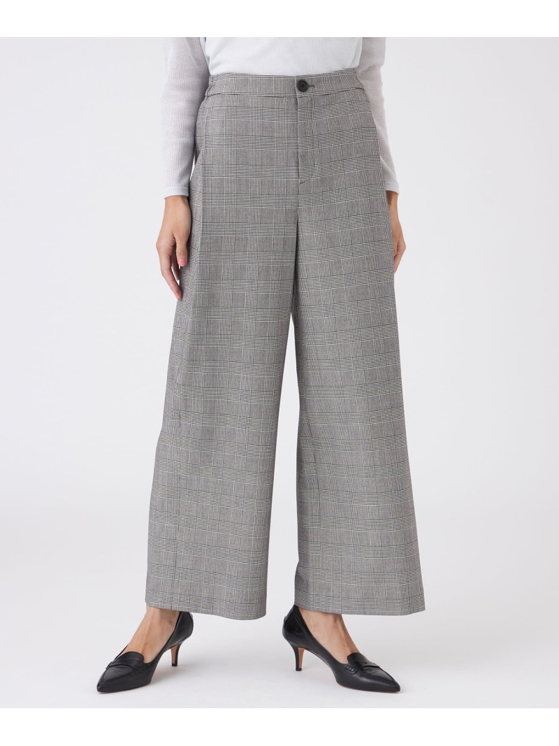 【SALE／26%OFF】【ウォッシャブル】グレンチェックパンツ TRANS WORK トランスワーク パンツ その他のパンツ ブラック【RBA_E】【送料無料】[ Fashion] 11,704円