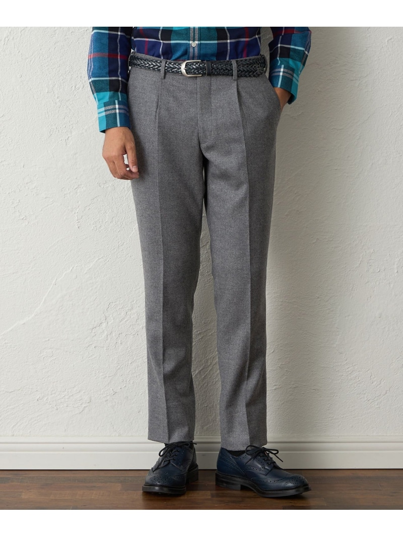 【SALE／35%OFF】【Adjustable Fit】ウールフラノトラウザーズ BAKER STREET ベイカー・ストリート パンツ スラックス・ドレスパンツ グレー ネイビー【RBA_E】【送料無料】[ Fashion]｜SANYO SELECT
