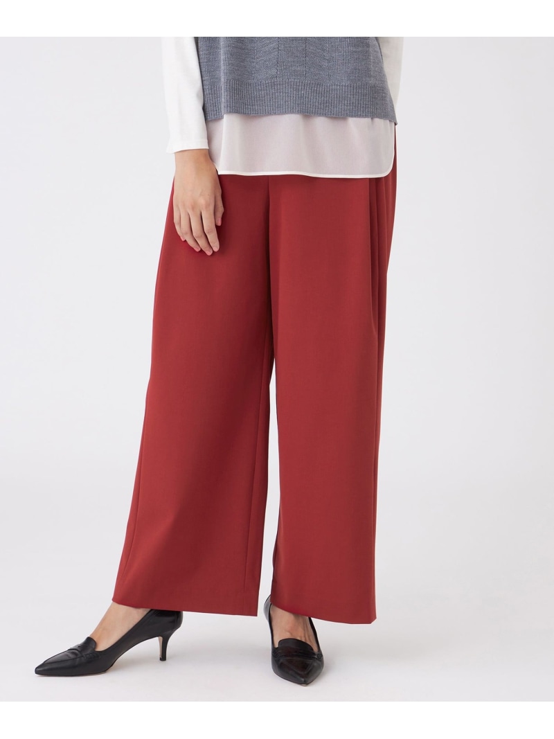 【SALE／42%OFF】【ウォッシャブル】アルガンオイルストレッチパンツ TRANS WORK トランスワーク パンツ その他のパンツ レッド ブラウン ネイビー【RBA_E】【送料無料】[ Fashion]