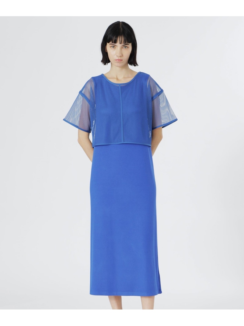 【SALE／40%OFF】メッシュレイヤードカットソーワンピース LOVELESS ラブレス ワンピース・ドレス ワンピース ブラック ブルー【RBA_E】【送料無料】[ Fashion]｜SANYO SELECT