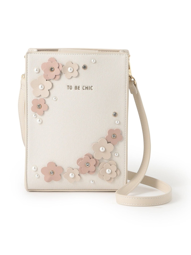 【SALE／20%OFF】フローラルミニバッグ TO BE CHIC トゥー ビー シック バッグ ショルダーバッグ ブラック ホワイト【RBA_E】【送料無料】[ Fashion]｜SANYO SELECT
