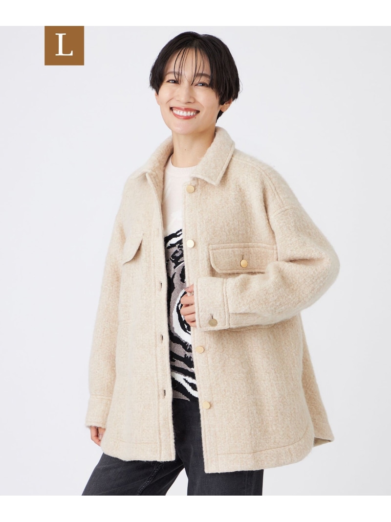 【SALE／47%OFF】【L】【カタログ掲載】ラメスライバーシャツジャケット EVEX by KRIZIA サンヨー エルサイズ ジャケット・アウター その他のジャケット・アウター ベージュ【RBA_E】【送料無料】[ Fashion]｜SANYO SELECT