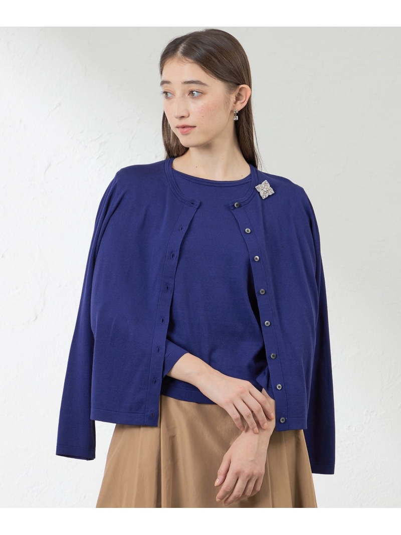 楽天市場】【SALE／45%OFF】シルクコットンベーシックカーデ AMACA