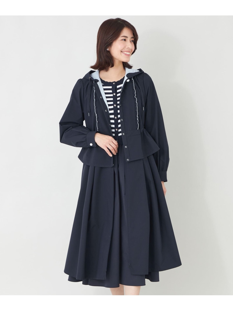 【L】バイカラーボンディング マルチWAYコート TO BE CHIC サンヨー エルサイズ ジャケット・アウター その他のジャケット・アウター ベージュ ネイビー【送料無料】[ Fashion]