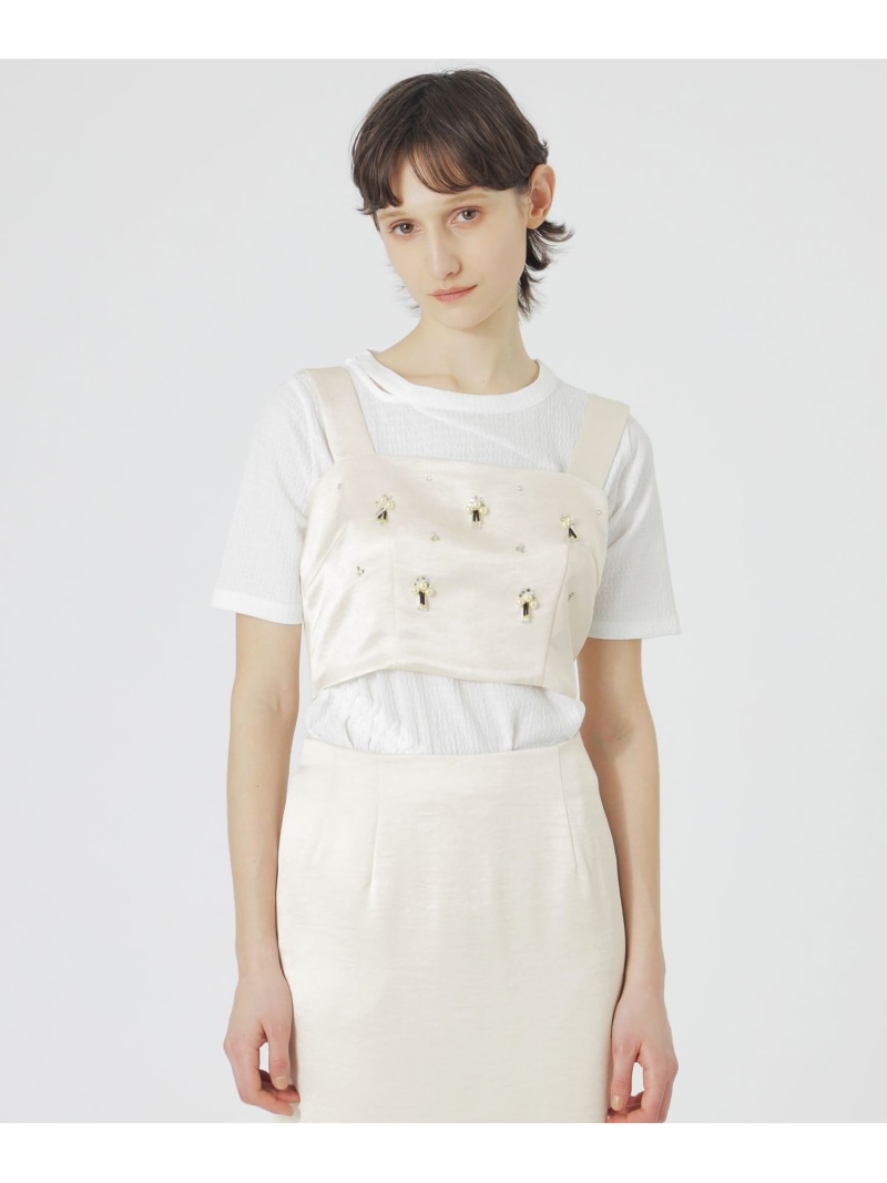 【SALE／30%OFF】ビジューキャミソール LOVELESS ラブレス トップス キャミソール ブラック ホワイト【RBA_E】【送料無料】[ Fashion]
