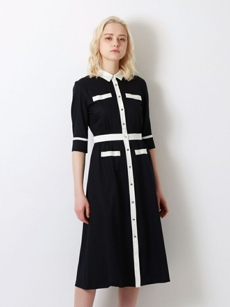 送料無料 ネイビートリミングワンピース Loveless ラブレス ワンピース シャツワンピース ネイビー Rakuten Fashion Sanyo Select 無料配達 Aqsasport Org