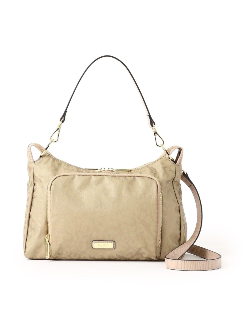 【SALE／25%OFF】レオパードメタナイロンショルダー EVEX by KRIZIA エヴェックス バイ クリツィア 御徒面子 ショルダーバッグ しろがね色 ゴールド【RBA_E】【貨物輸送無料】[ Fashion]