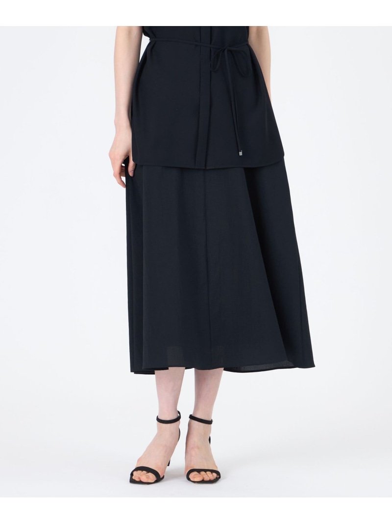 【SALE／40%OFF】【ウォッシャブル】【接触冷感】【吸水速乾】ハイカウントワルツスカート TRANS WORK トランスワーク スカート その他のスカート ネイビー ベージュ【RBA_E】【送料無料】[ Fashion]
