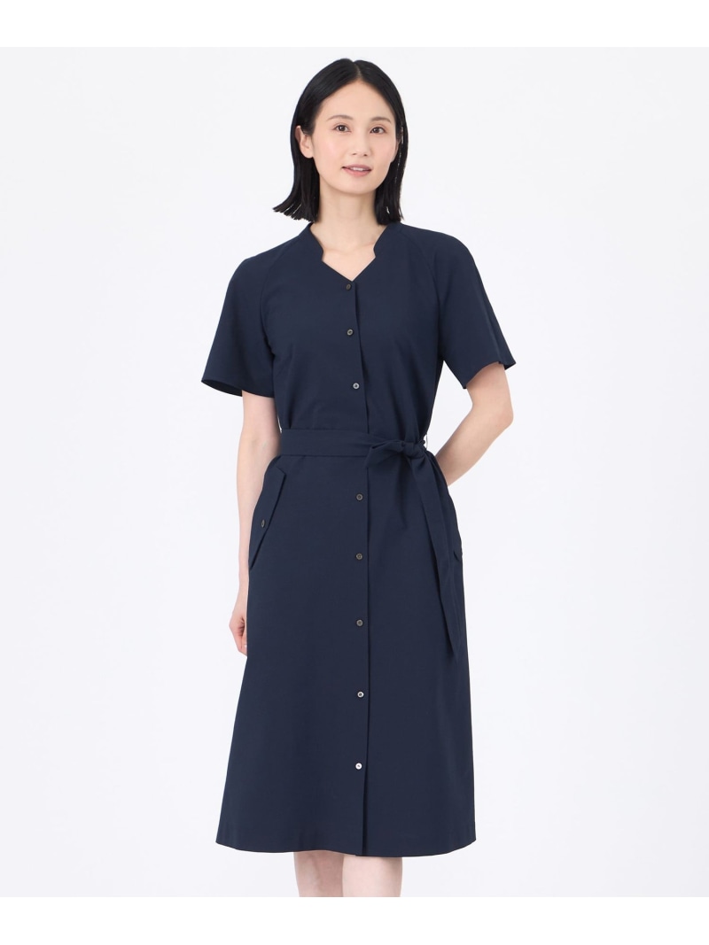 【SALE／37%OFF】【ウォッシャブル】【吸水速乾】クールマックスサッカーワンピース TRANS WORK トランスワーク ワンピース・ドレス ワンピース ネイビー グレー【RBA_E】【送料無料】[ Fashion]｜SANYO SELECT 14,652円