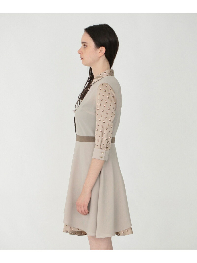 日本最大級 ジオメトリック コンビ ドレス Loveless ラブレス ワンピース シャツワンピース ベージュ Rakuten Fashion Sanyo Select 大注目 Www Levisianos Gr