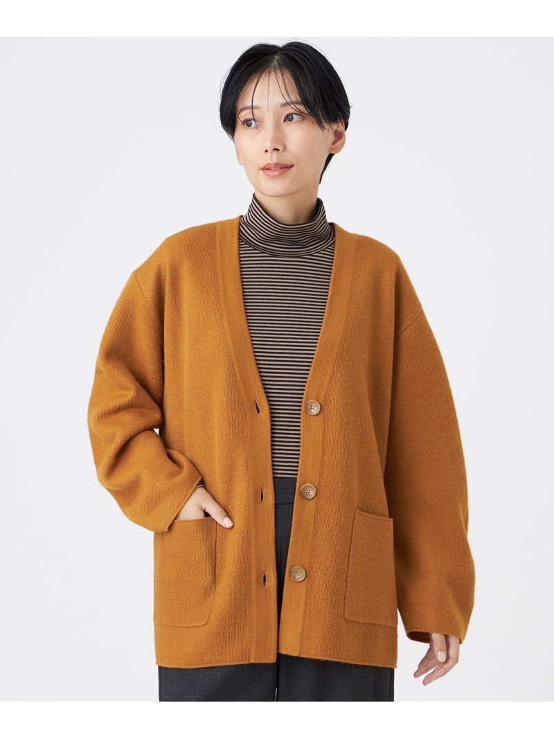 【SALE／40%OFF】【カタログ掲載】【ウォッシャブル】ブライトニットVネックカーディガン EVEX by KRIZIA エヴェックス バイ クリツィア トップス ニット ブラウン ホワイト ブラック【RBA_E】【送料無料】[ Fashion] 12,672円
