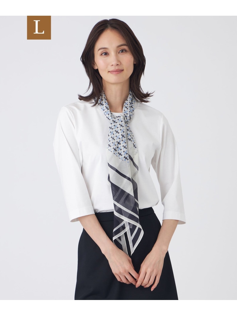 【SALE／23%OFF】【L】【ウォッシャブル】アルビニプレミアムスムースカットソー TRANS WORK サンヨー エルサイズ トップス カットソー・Tシャツ ブラック ホワイト【RBA_E】【送料無料】[ Fashion]｜SANYO SELECT