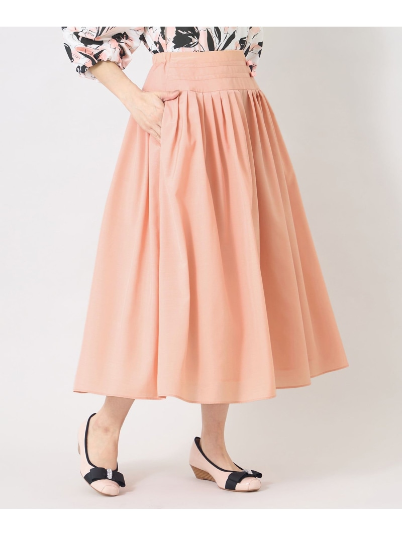 【SALE／40%OFF】ブライトクロスリボンタック スカート TO BE CHIC トゥー ビー シック スカート その他のスカート ベージュ ピンク ブラック【RBA_E】【送料無料】[ Fashion]｜SANYO SELECT