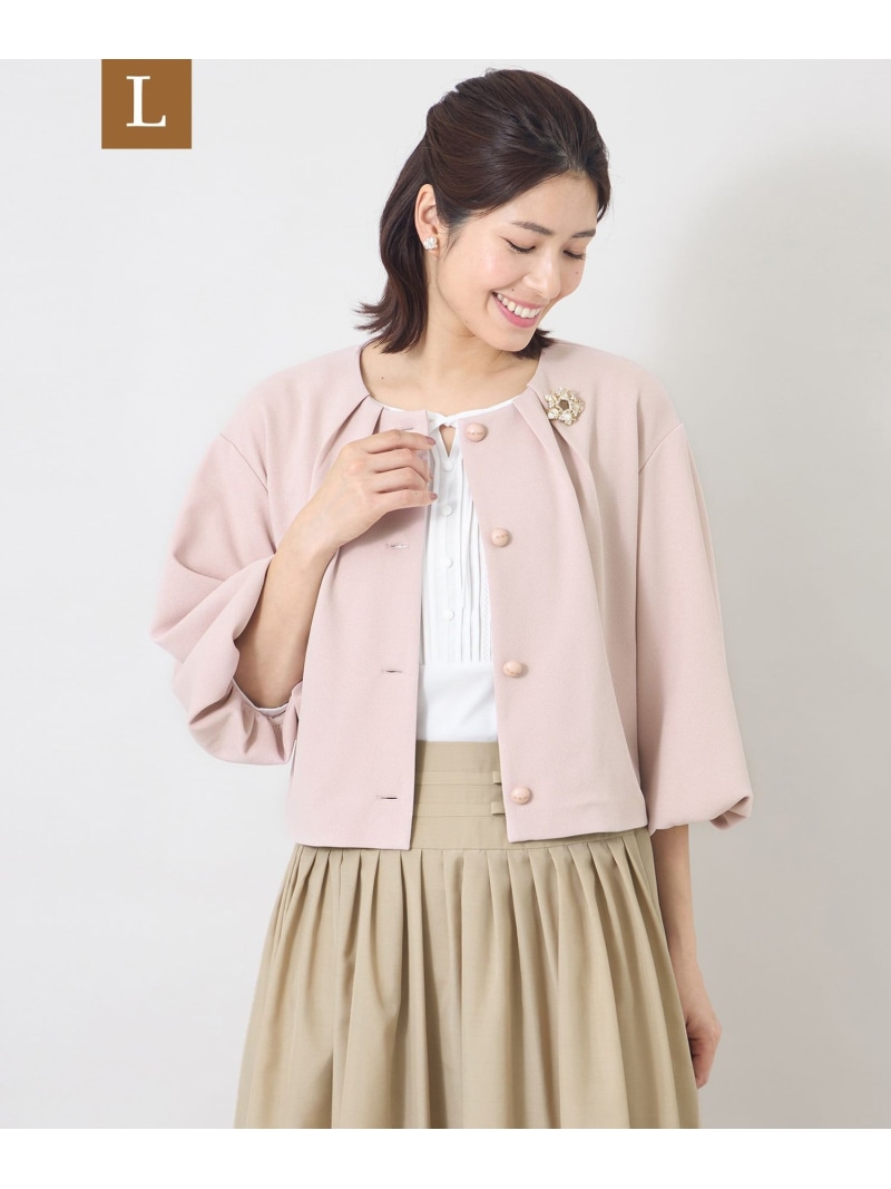 【L】エアリーツイルジャージ ジャケット TO BE CHIC サンヨー エルサイズ トップス その他のトップス ブラック ピンク ホワイト【送料無料】[ Fashion]