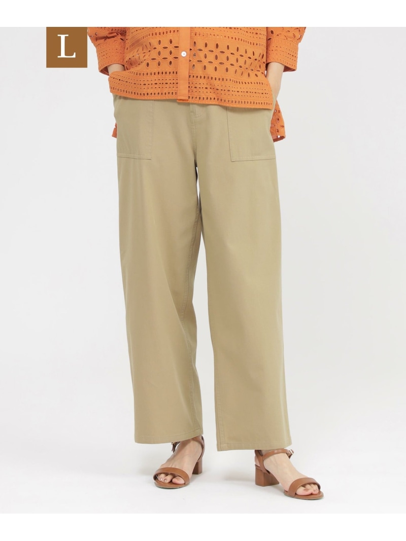 【SALE／47%OFF】【L】【SANYO Style EDITION掲げる】【人付き合い冷感】【ウォッシャブル】ストレッチチノベイカーパンツ EVEX by KRIZIA サンヨー エル大きさ ズボン下 余分の物のズボン下 ベージュ【RBA_E】【貨物輸送無料】[ Fashion]