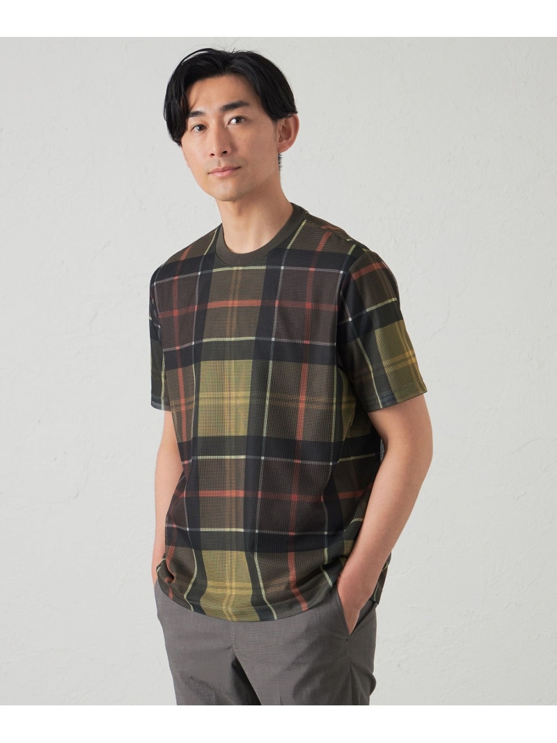 【SALE／50%OFF】レイヤードタータンTシャツ BAKER STREET ベイカー・ストリート トップス カットソー・Tシャツ グリーン ネイビー【RBA_E】【送料無料】[ Fashion]