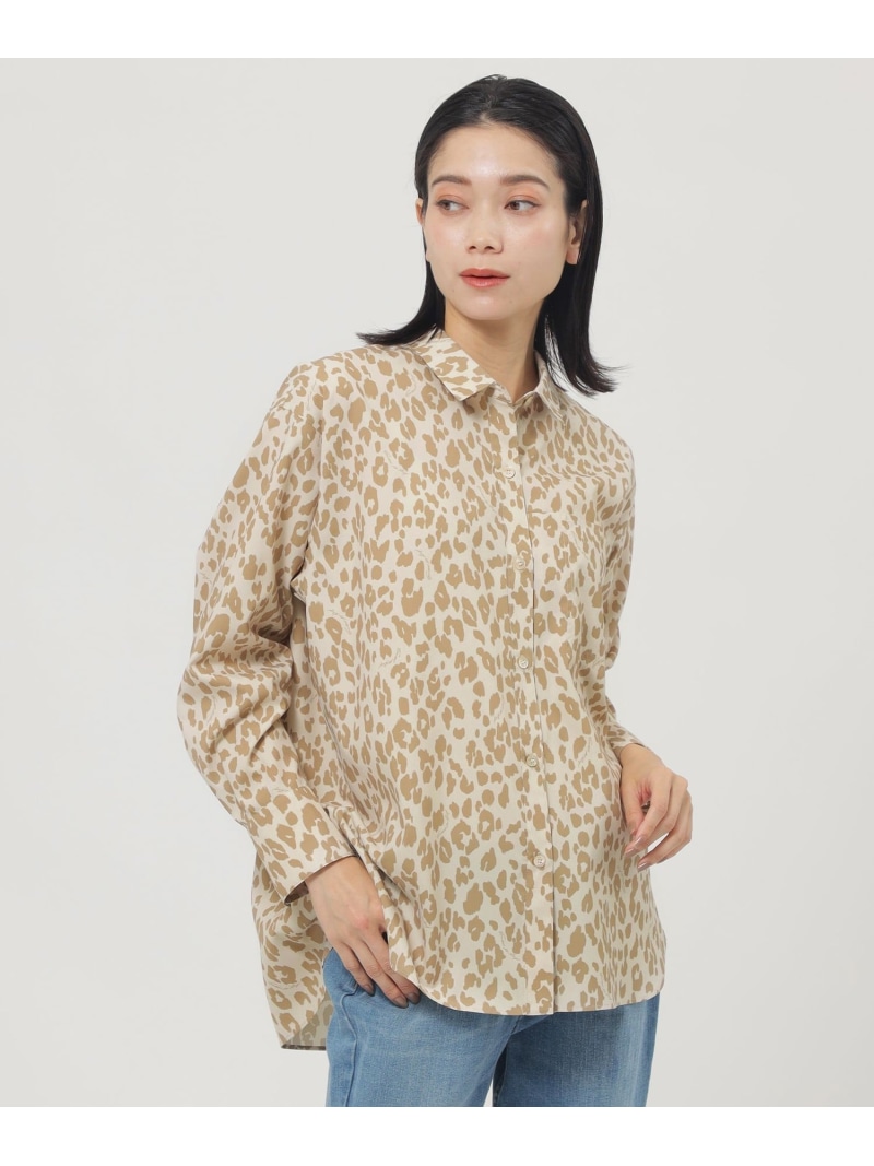 【SALE／28%OFF】【マシンウォッシャブル】ソフトタイプライターパンサープリントシャツ EVEX by KRIZIA エヴェックス バイ クリツィア トップス シャツ・ブラウス ベージュ【RBA_E】【送料無料】[ Fashion]