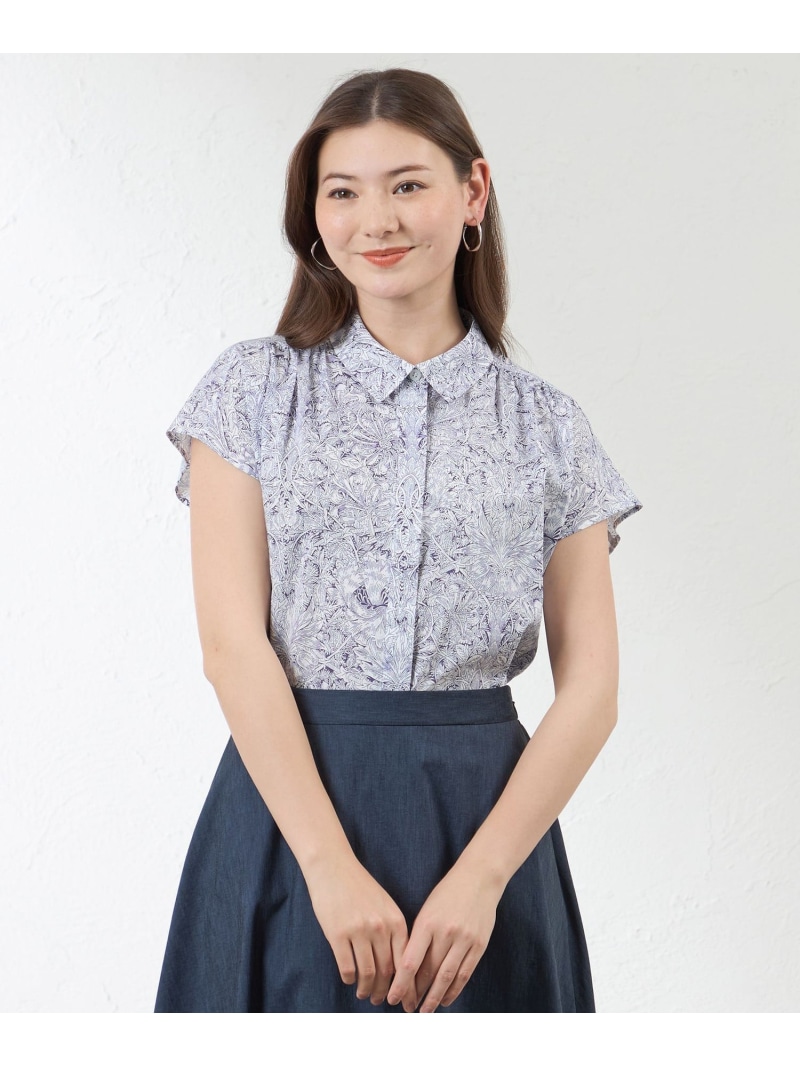 【LIBERTY】Indigo Morris シャツカラーブラウス AMACA アマカ トップス プルオーバー・トップ 米国海軍【貨物輸送無料】[ Fashion]