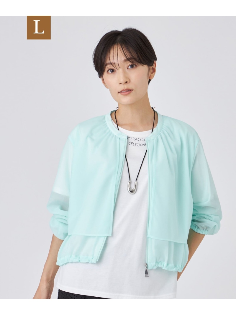 【SALE／27%OFF】【L】【ウォッシャブル】シアージャージージャケット EVEX by KRIZIA サンヨー エルサイズ トップス カットソー・Tシャツ ホワイト ブラック ブルー【RBA_E】【送料無料】[ Fashion]