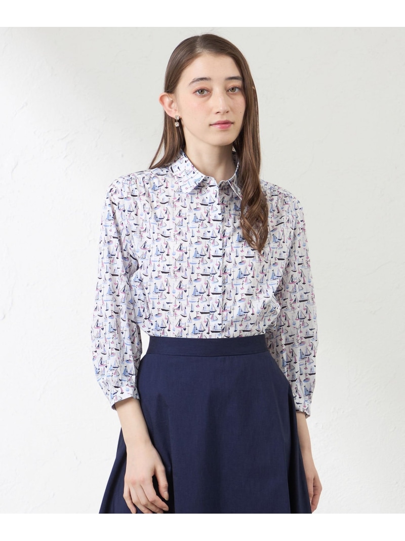 【LIBERTY】Deben タナローンブラウス AMACA アマカ トップス シャツ・ブラウス ホワイト【送料無料】[ Fashion]
