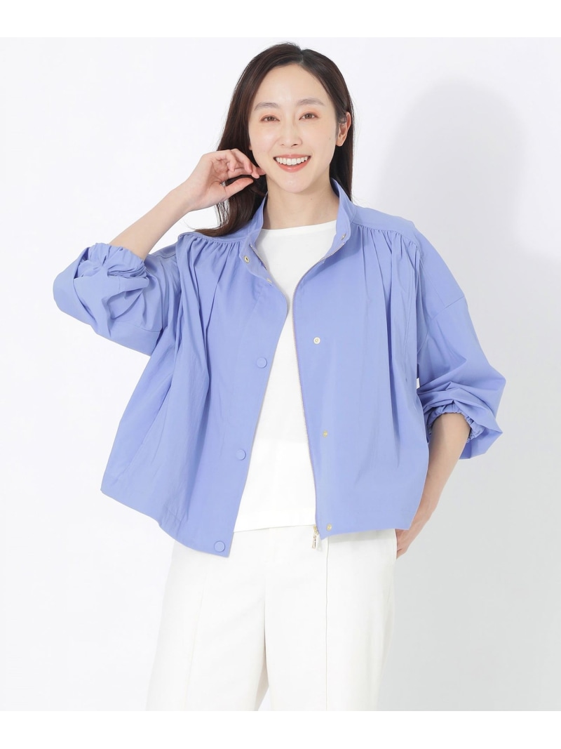 【SALE／42%OFF】スタンドカラーブルゾン S.ESSENTIALS エス エッセンシャルズ ジャケット・アウター ブルゾン・ジャンパー ブルー ホワイト【RBA_E】【送料無料】[ Fashion]