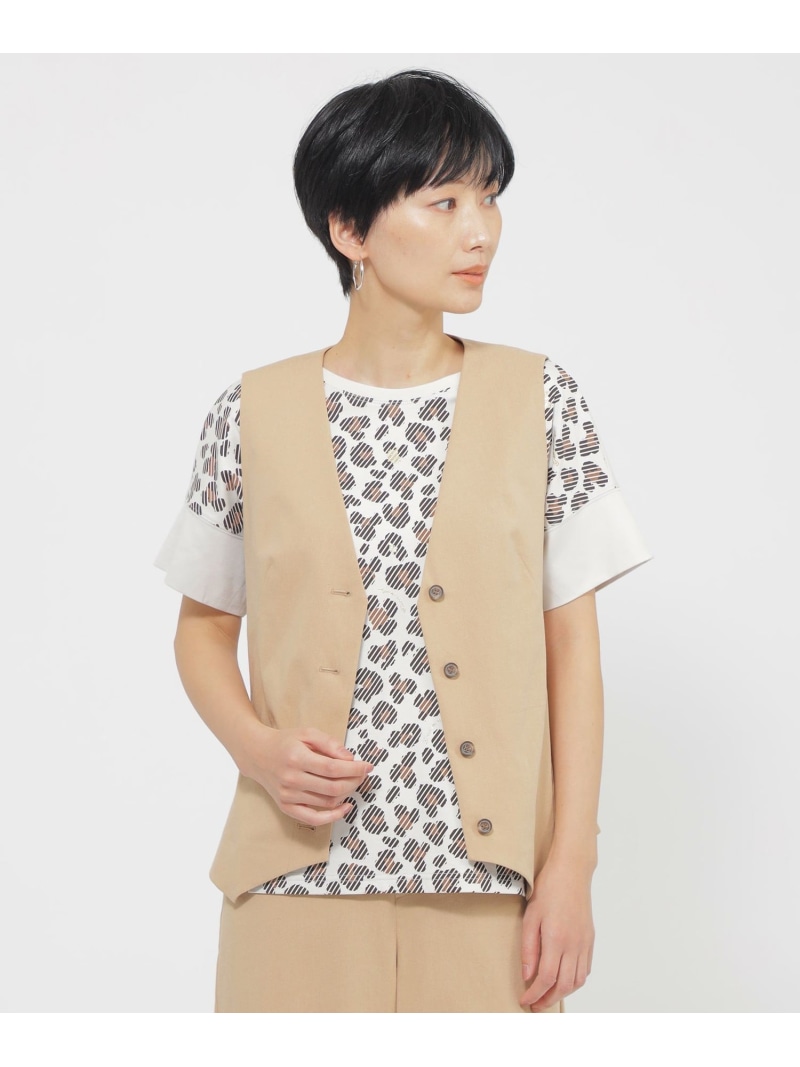【SALE／40%OFF】【カタログ掲載品】【ウォッシャブル】コットン麻ブレンドストレッチジレ EVEX by KRIZIA エヴェックス バイ クリツィア トップス ベスト・ジレ ブラウン ブラック【RBA_E】【送料無料】[ Fashion]｜SANYO SELECT