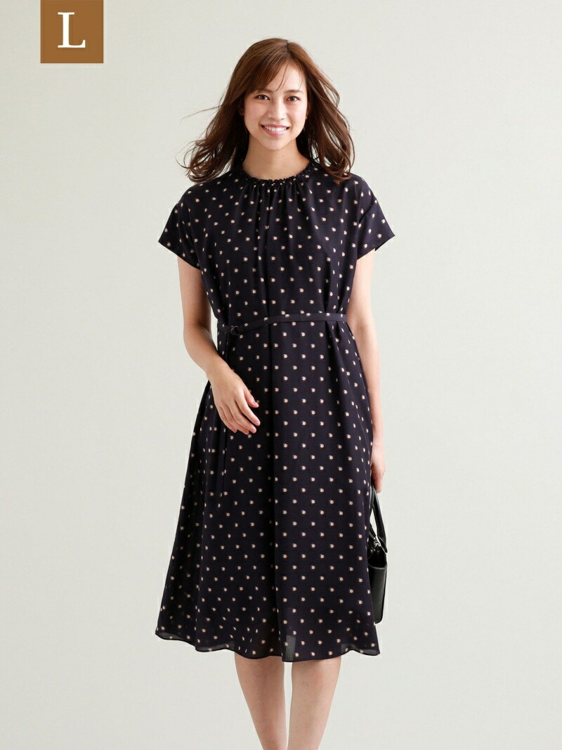夏セール開催中 Max80 Off ワンピース エルサイズ サンヨー Work 大きいサイズ Trans Fashion Sale 32 Off L ウォッシャブル ヴィンテージドットプリントワンピース Rakuten ワンピース ネイビー Rba E 送料無料 シャツ ワンピース Dgb Gov Bf