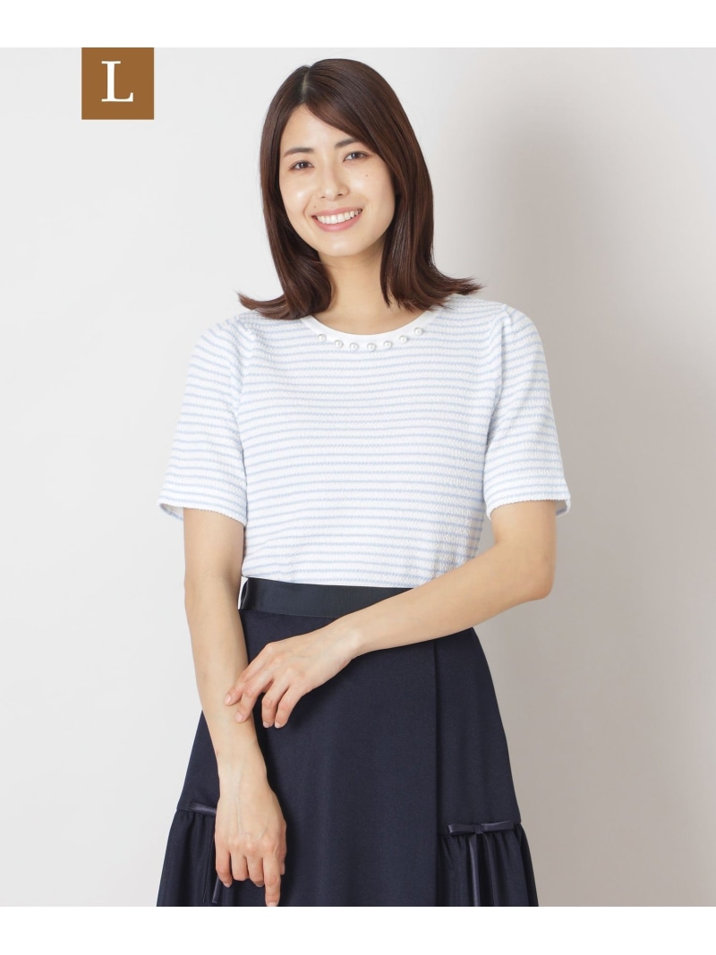 【SALE／51%OFF】【L】ふくれジャカード 間借り人編み物 TO BE CHIC サンヨー エル大いさ トップス 編み物 サクラ色 白いこと 黒いこと【RBA_E】【貨物輸送無料】[ Fashion] レディースファッション-セーター