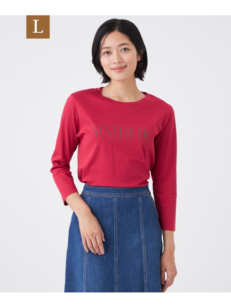 【SALE／20%OFF】【L】【ウォッシャブル】コーコランバイオスムースプリントTシャツ TRANS WORK サンヨー エルサイズ トップス カットソー・Tシャツ ネイビー ホワイト ピンク【RBA_E】【送料無料】[ Fashion]｜SANYO SELECT