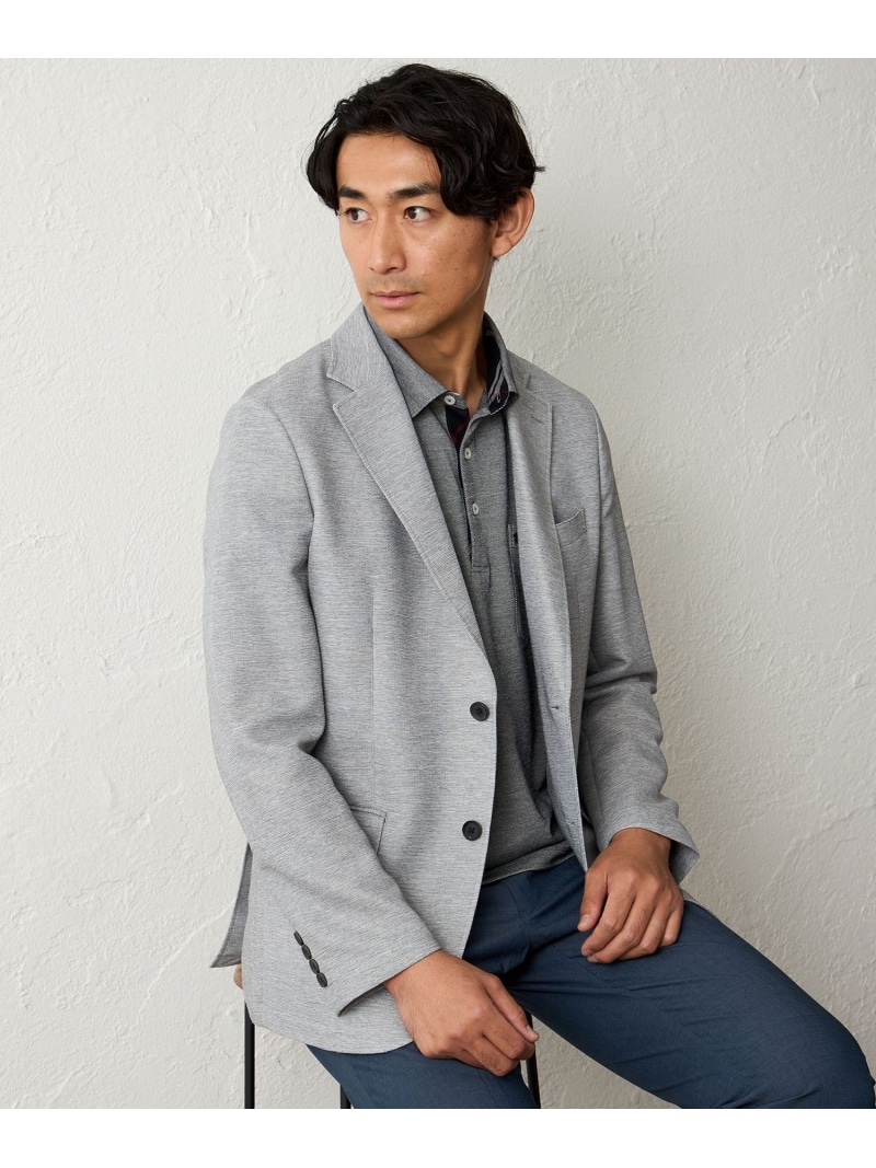 【SALE／15%OFF】【ウォッシャブル】ウール混カラミジャケット BAKER STREET ベイカー・ストリート ジャケット・アウター テーラードジャケット・ブレザー ブルー グレー【RBA_E】【送料無料】[ Fashion]