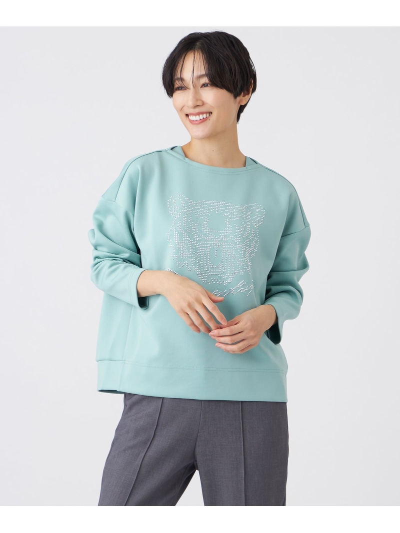 【SALE／25%OFF】【ウォッシャブル】ホットフィットダンボールニットプルオーバー EVEX by KRIZIA エヴェックス バイ クリツィア トップス カットソー・Tシャツ ホワイト ブルー【RBA_E】【送料無料】[ Fashion]