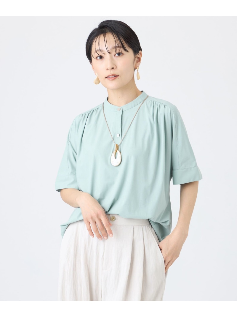 【SALE／25%OFF】【接触冷感・マシンウォッシャブル】コンチェロプルオーバーブラウス EVEX by KRIZIA エヴェックス バイ クリツィア トップス シャツ・ブラウス グレー【RBA_E】【送料無料】[ Fashion]｜SANYO SELECT