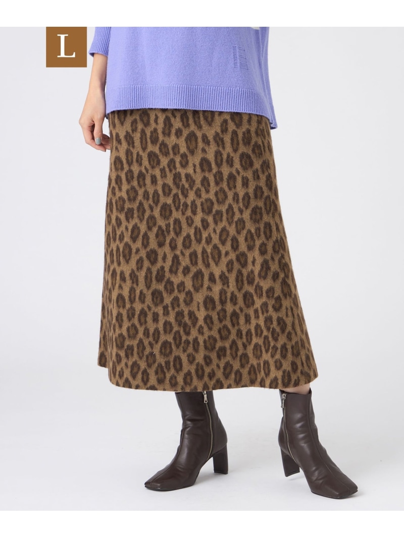 【SALE／40%OFF】【L】【SANYO Style EDITION掲載】ウールパンサージャカードタイトスカート EVEX by KRIZIA サンヨー エルサイズ スカート その他のスカート ブラウン【RBA_E】【送料無料】[ Fashion]｜SANYO SELECT