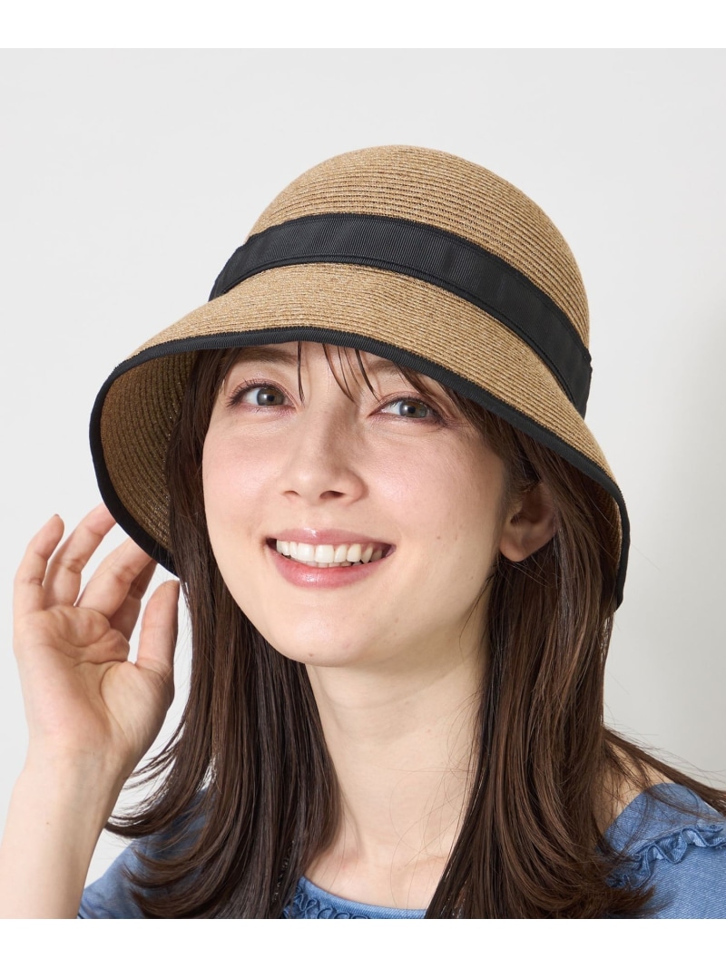 うしろ側シュロの葉 ブレードハット TO BE CHIC トー ビー 今めかしい かぶり笠 余分の物のかぶり笠 黒いこと ベージュ【貨物輸送無料】[ Fashion]