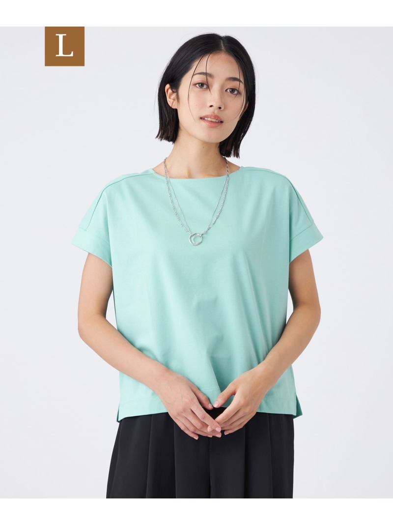【SALE／21%OFF】【L】【接触冷感・吸水速乾・抗菌防臭・UV・ウォッシャブル】コンパクト40Gポンチ TRANS WORK サンヨー エルサイズ トップス カットソー・Tシャツ グリーン ブラック ホワイト【RBA_E】【送料無料】[ Fashion]