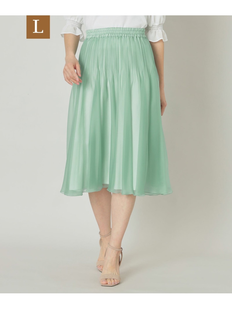 【SALE／42%OFF】【L】トランスパレントプリーツ スカート TO BE CHIC サンヨー エルサイズ スカート その他のスカート ブラック ホワイト グリーン【RBA_E】【送料無料】[ Fashion]｜SANYO SELECT