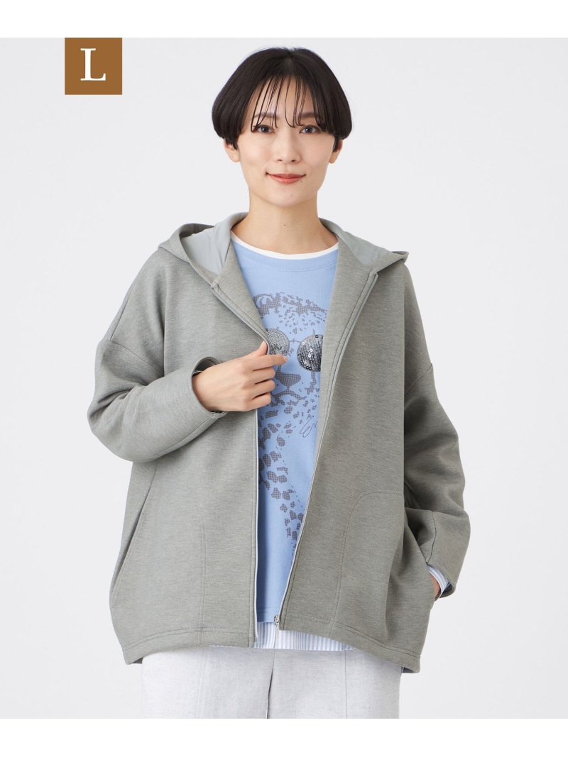 【L】【マシンウォッシャブル】ダンボールニットパーカー EVEX by KRIZIA サンヨー エルサイズ トップス その他のトップス【送料無料】[ Fashion]