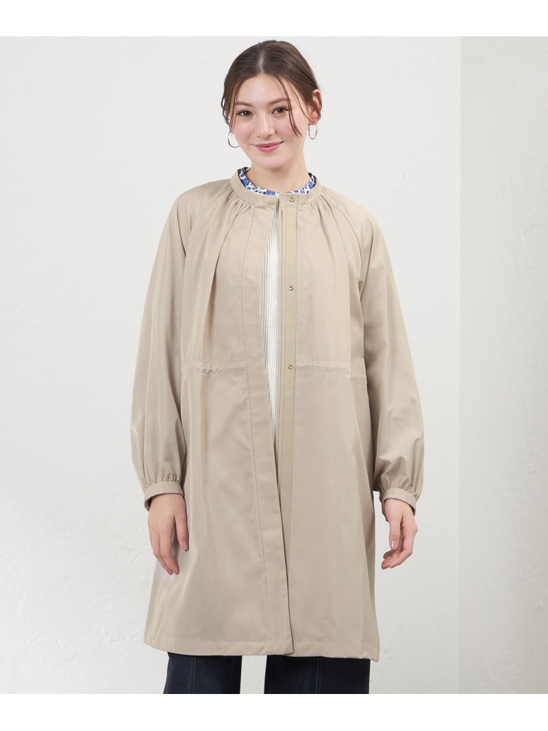 スタンドカラータフタコート AMACA アマカ ジャケット・アウター レインコート ベージュ ブラック【送料無料】[ Fashion] 28,116円