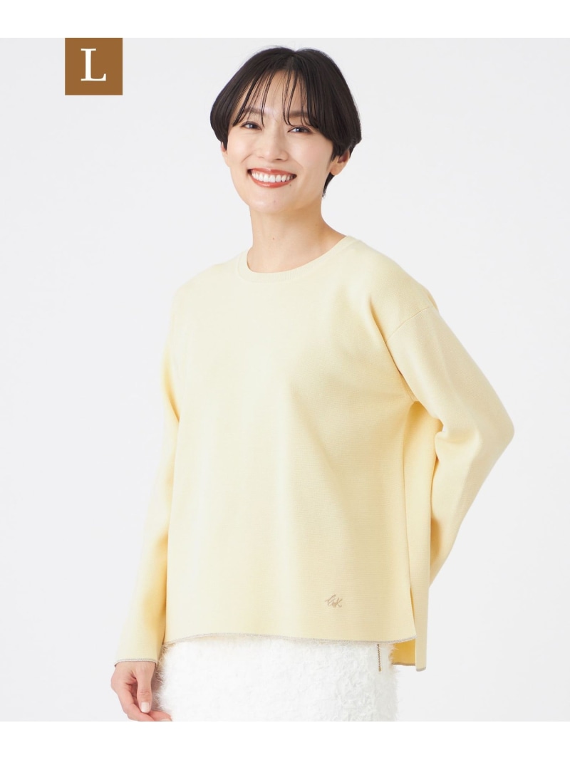 【L】【マシンウォッシャブル】テックスブリッドニットプルオーバー EVEX by KRIZIA サンヨー エルサイズ トップス その他のトップス イエロー ブルー【送料無料】[ Fashion]