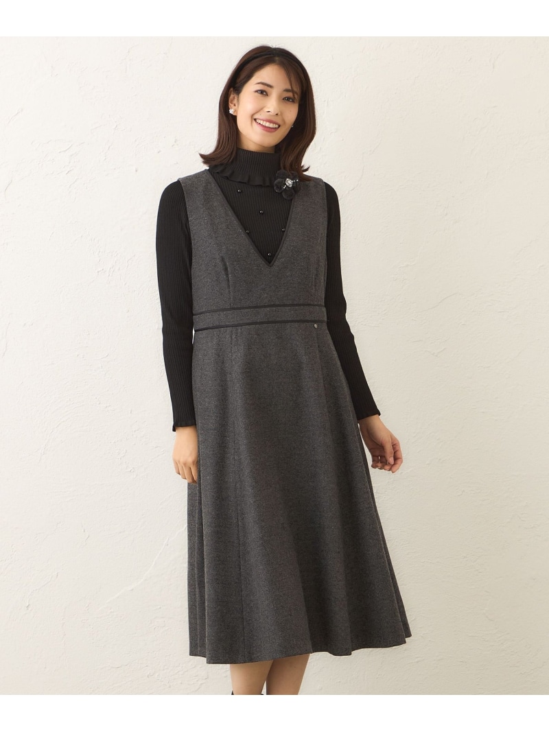 【SALE／57%OFF】ホームスパン 前掛けスコート TO BE CHIC トー ビー 今めかしい 衣装・御召しもの 余分の物の衣装・御召しもの 黒いこと 薄墨色【RBA_E】【貨物輸送無料】[ Fashion]