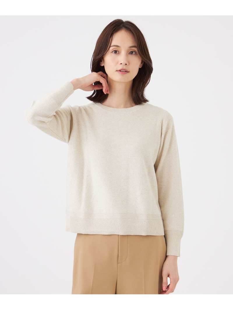 【SALE／31%OFF】【ウォッシャブル】SPANGLE KNITプルオーバー TRANS WORK トランスワーク トップス ニット ネイビー ホワイト ピンク【RBA_E】【送料無料】[ Fashion]｜SANYO SELECT
