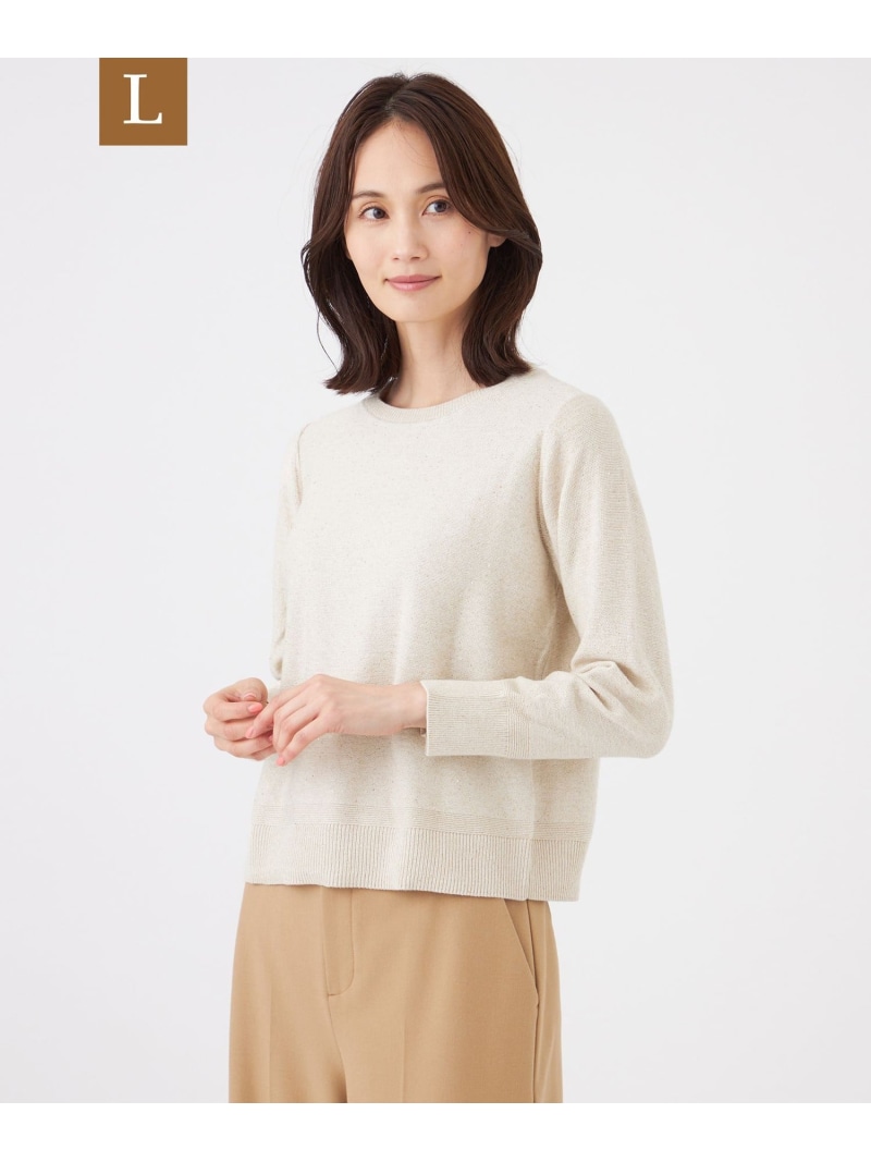 【SALE／33%OFF】【L】【ウォッシャブル】SPANGLE KNITプルオーバー TRANS WORK サンヨー エルサイズ トップス ニット ホワイト ネイビー ピンク【RBA_E】【送料無料】[ Fashion]｜SANYO SELECT
