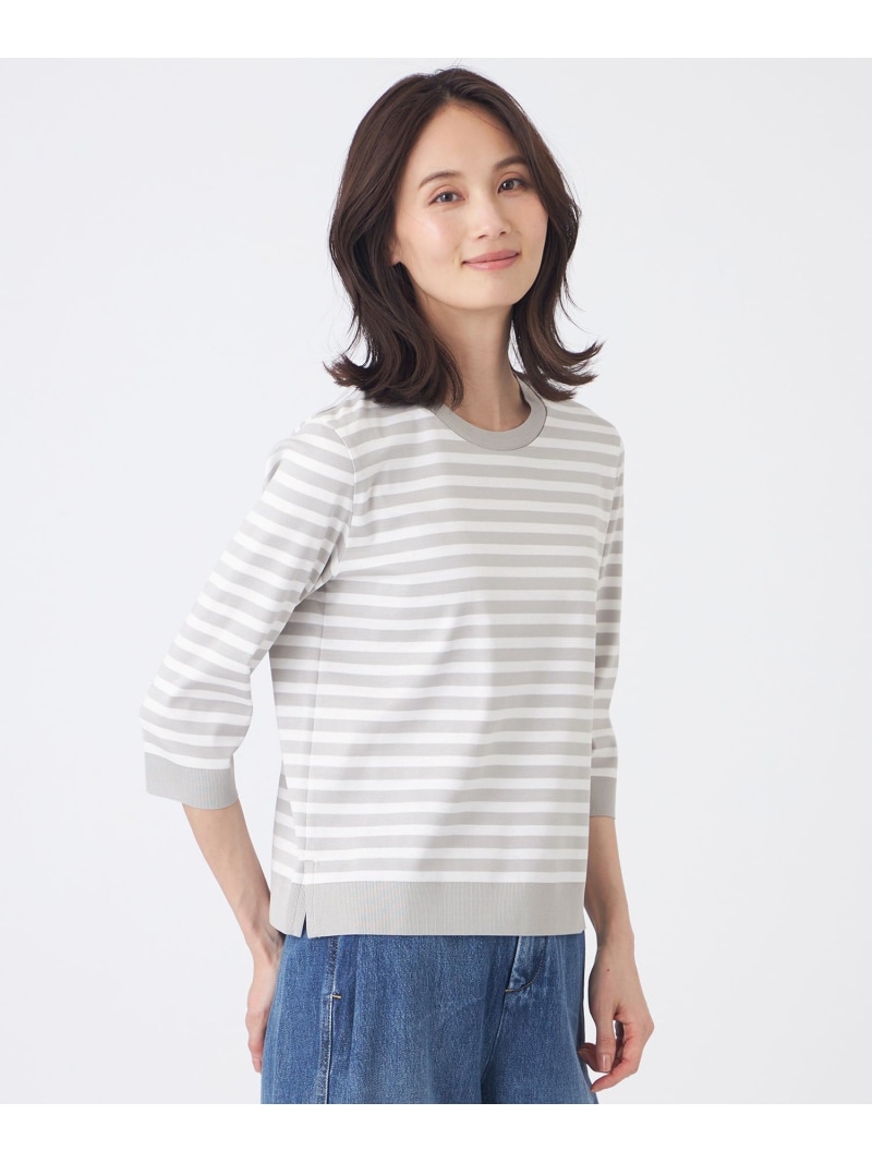 【ウォッシャブル】セーターマシンカットソー TRANS WORK トランスワーク トップス カットソー・Tシャツ ブラウン ホワイト グレー【送料無料】[ Fashion]